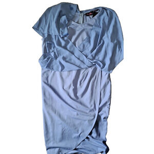 Hanna Nicole Women Dress Flare 18W Blue Stretchy Dress